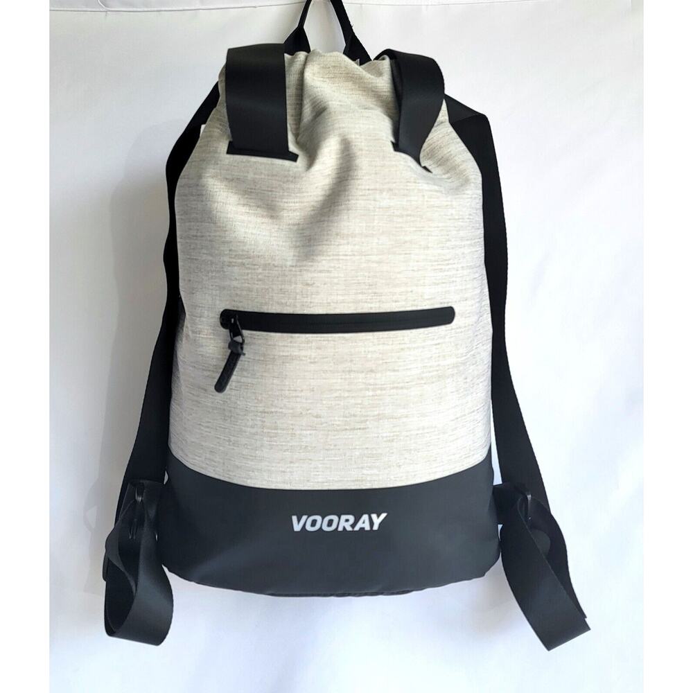 Vooray Flex Cinch Heather Gray and Black Backpack